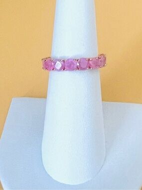 Rose gold plated & Pink Gemstone Ring